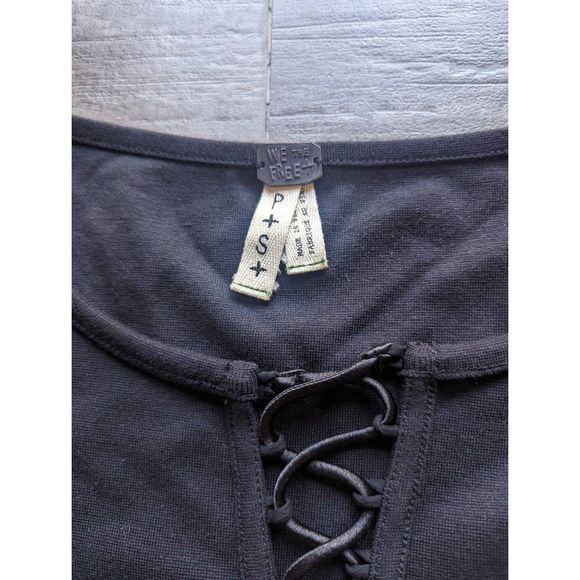 FREE PEOPLE Jacquie Laced Front Long Sleeve Top - Picture 5 of 6